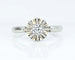 Bague 54 Bague solitaire en or blanc 18 carats et platine, diamant 0,10 ct 58 Facettes AB622