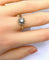 Bague 54 Bague solitaire en or blanc 18 carats et platine, diamant 0,10 ct 58 Facettes AB622