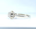 Bague 54 Bague solitaire en or blanc 18 carats et platine, diamant 0,10 ct 58 Facettes AB622