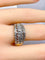 Bague 57 Bague jonc bandeau en or jaune 18 carats et diamants 58 Facettes AB624