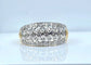 Bague 57 Bague jonc bandeau en or jaune 18 carats et diamants 58 Facettes AB624