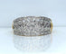 Bague 57 Bague jonc bandeau en or jaune 18 carats et diamants 58 Facettes AB624