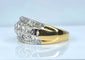 Bague 57 Bague jonc bandeau en or jaune 18 carats et diamants 58 Facettes AB624