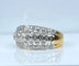 Bague 57 Bague jonc bandeau en or jaune 18 carats et diamants 58 Facettes AB624
