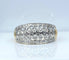 Bague 57 Bague jonc bandeau en or jaune 18 carats et diamants 58 Facettes AB624