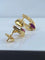 Boucles d'oreilles Boucles d’oreilles en or jaune 18 carats, diamants et pierres rouges 58 Facettes AB629