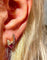 Boucles d'oreilles Boucles d’oreilles en or jaune 18 carats, diamants et pierres rouges 58 Facettes AB629