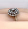 Bague 54 Bague marguerite en or blanc 18 carats, platine et diamants 58 Facettes AB625