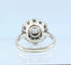 Bague 54 Bague marguerite en or blanc 18 carats, platine et diamants 58 Facettes AB625