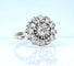Bague 54 Bague marguerite en or blanc 18 carats, platine et diamants 58 Facettes AB625
