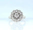 Bague 54 Bague marguerite en or blanc 18 carats, platine et diamants 58 Facettes AB625