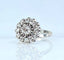 Bague 54 Bague marguerite en or blanc 18 carats, platine et diamants 58 Facettes AB625