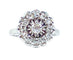 Bague 54 Bague marguerite en or blanc 18 carats, platine et diamants 58 Facettes AB625