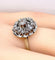 Bague 54 Bague marguerite en or blanc 18 carats, platine et diamants 58 Facettes AB625