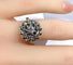 Bague 54 Bague marguerite en or blanc 18 carats, platine et diamants 58 Facettes AB625
