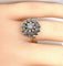 Bague 54 Bague marguerite en or blanc 18 carats, platine et diamants 58 Facettes AB625