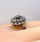 Bague 54 Bague marguerite en or blanc 18 carats, platine et diamants 58 Facettes AB625