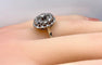 Bague 54 Bague marguerite en or blanc 18 carats, platine et diamants 58 Facettes AB625