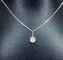 Collier Chaîne et pendentif en or blanc 18 carats avec diamant 0,40 ct 58 Facettes AB633