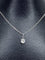 Collier Chaîne et pendentif en or blanc 18 carats avec diamant 0,40 ct 58 Facettes AB633
