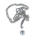 Collier Chaîne et pendentif en or blanc 18 carats avec diamant 0,40 ct 58 Facettes AB633
