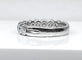 Bague 49 Demi-alliance - Bague en or blanc 18 carats et diamants 58 Facettes AB635