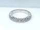 Bague 49 Demi-alliance - Bague en or blanc 18 carats et diamants 58 Facettes AB635