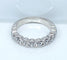Bague 49 Demi-alliance - Bague en or blanc 18 carats et diamants 58 Facettes AB635
