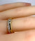 Bague 54 Bague solitaire et demi-alliance en or 18 carats et diamants 58 Facettes AB637