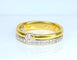 Bague 54 Bague solitaire et demi-alliance en or 18 carats et diamants 58 Facettes AB637