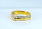 Bague 54 Bague solitaire et demi-alliance en or 18 carats et diamants 58 Facettes AB637