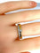 Bague 54 Bague solitaire et demi-alliance en or 18 carats et diamants 58 Facettes AB637