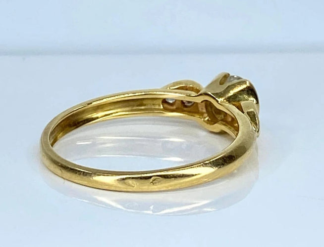 Bague 52 Bague solitaire en or 18 carats avec diamants 58 Facettes AB636