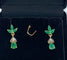 Boucles d'oreilles Boucles d’oreilles pendantes en or jaune 18 carats, émeraudes et diamants 58 Facettes AB641