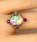 Bague 53 Bague en or jaune 18 carats à l’opale, diamants et rubis (vers 1900) 58 Facettes AB639