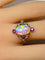 Bague 53 Bague en or jaune 18 carats à l’opale, diamants et rubis (vers 1900) 58 Facettes AB639