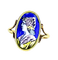 Bague 52 Limoges - Bague en or jaune 18 carats, émail polychrome 58 Facettes AB646