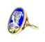 Bague 52 Limoges - Bague en or jaune 18 carats, émail polychrome 58 Facettes AB646