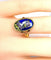 Bague 52 Limoges - Bague en or jaune 18 carats, émail polychrome 58 Facettes AB646