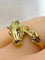 Bague 51 Bague tête de cheval en or jaune 18 carats et diamants 58 Facettes AB643
