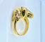 Bague 51 Bague tête de cheval en or jaune 18 carats et diamants 58 Facettes AB643