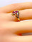 Bague 51 Bague en or jaune 18 carats avec 3 rubis navettes 58 Facettes AB649