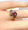 Bague 51 Bague en or jaune 18 carats avec 3 rubis navettes 58 Facettes AB649