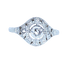 Bague 53 Bague vers 1900 en or blanc 18 carats et diamants 58 Facettes AB650
