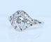 Bague 53 Bague vers 1900 en or blanc 18 carats et diamants 58 Facettes AB650