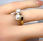 Bague 51 Bague toi et moi en or jaune 18 carats, perles Akoya et rubis 58 Facettes AB648
