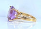Bague 50 Bague en or jaune 18 carats à améthyste 58 Facettes AB647