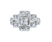 Bague 52 Bague Art déco en or blanc 18 carats et diamants, vers 1930 58 Facettes AB651