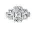 Bague 52 Bague Art déco en or blanc 18 carats et diamants, vers 1930 58 Facettes AB651