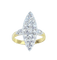 Bague 50 Bague marquise en or jaune 18 carats et diamants, vers 1900 58 Facettes AB653